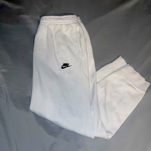 White Nike joggers.